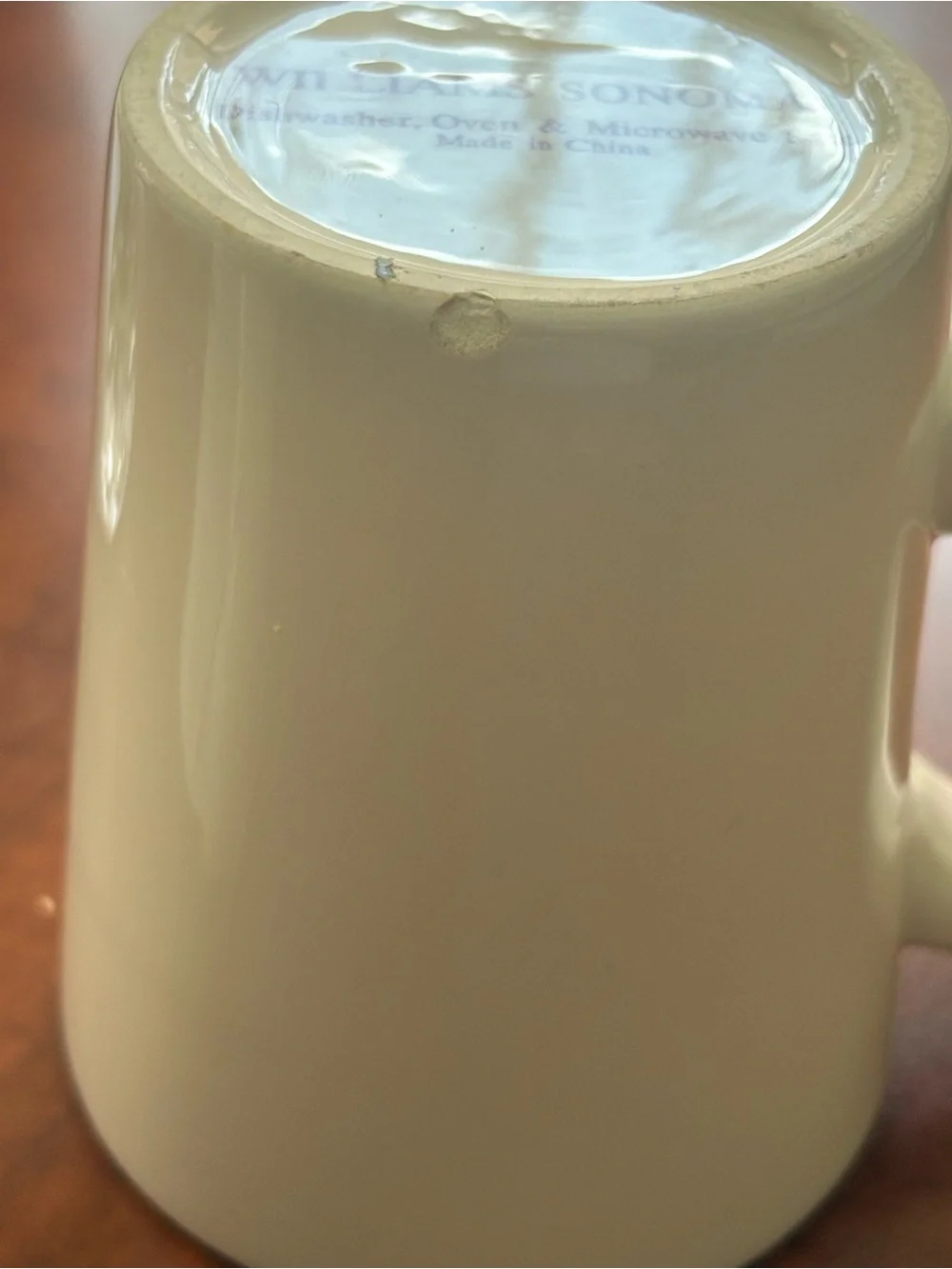 William Sonoma Cream Colored Ceramic Coffee Mug - Set of 2